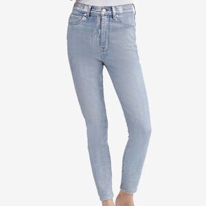 7 FOR ALL MANKIND High Waist Ankle Skinny Jeans in Aspen Foil